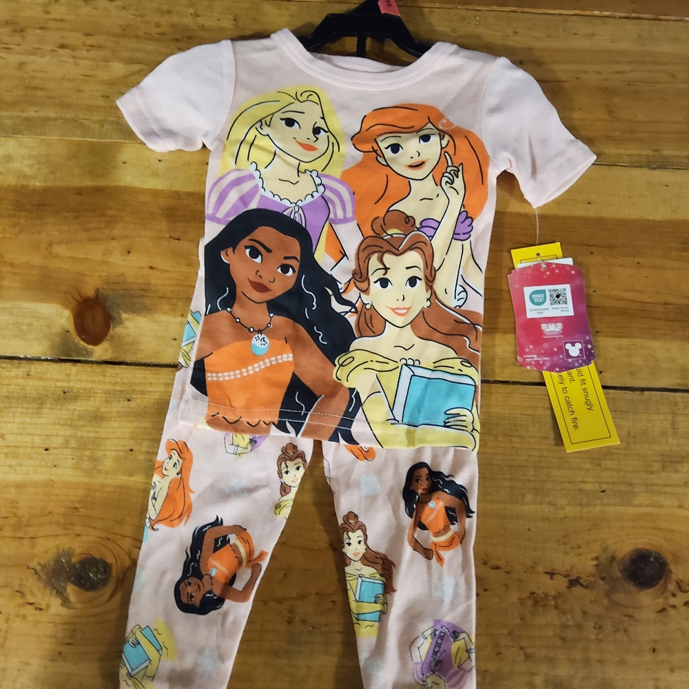 Disney Pink Princess Character Pajama Set